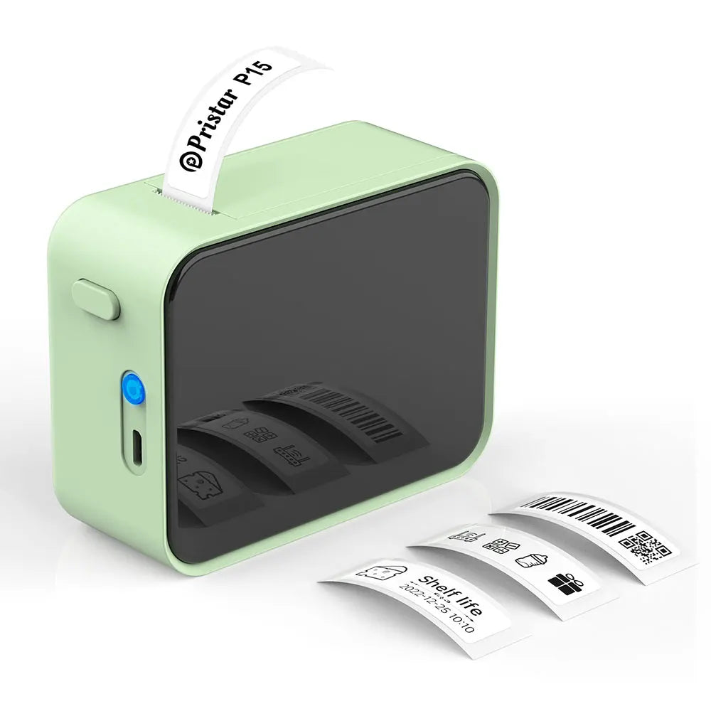 Pocket Label Printer P15 — Inkless Bluetooth Label Maker (iOS & Android)